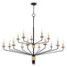 Myhouse Lighting Quoizel - ALEX5055MBK - 15 Light Chandelier - Alexander - Matte Black