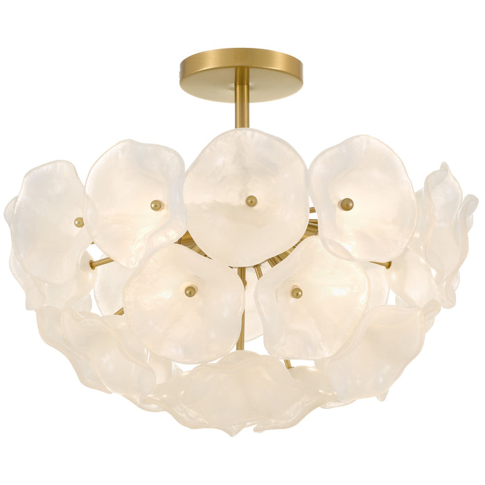 Myhouse Lighting Quoizel - AUD1718BRG - Four Light Semi-Flush Mount - Audrey - Brushed Gold