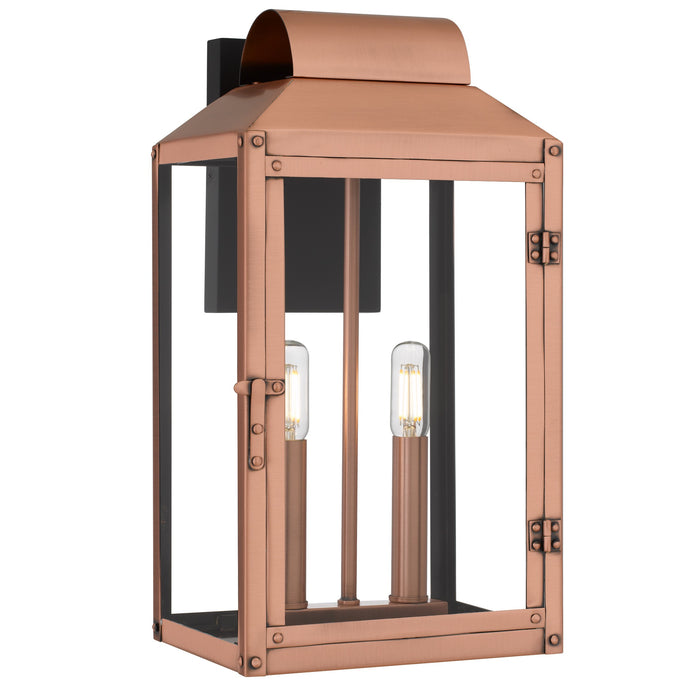 Myhouse Lighting Quoizel - BER8408AC - Two Light Outdoor Wall Lantern - Beryn - Aged Copper