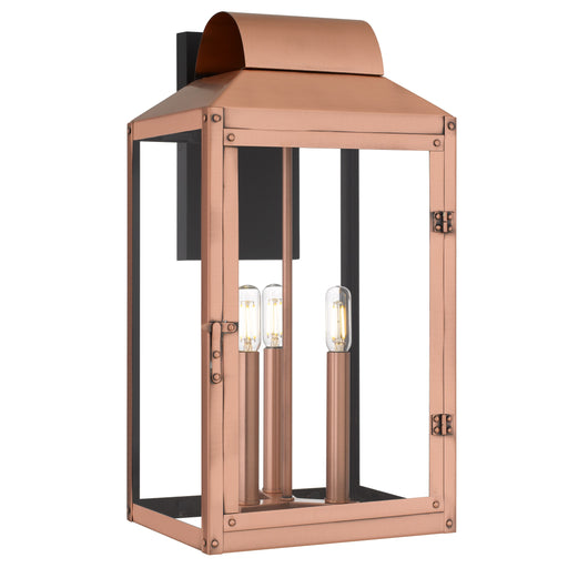 Myhouse Lighting Quoizel - BER8410AC - Three Light Outdoor Wall Lantern - Beryn - Aged Copper