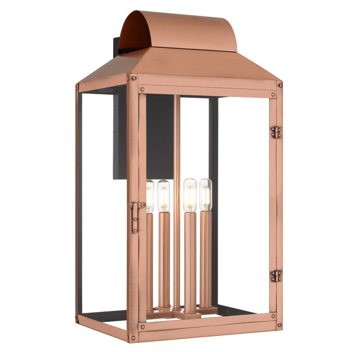 Myhouse Lighting Quoizel - BER8412AC - Four Light Outdoor Wall Lantern - Beryn - Aged Copper