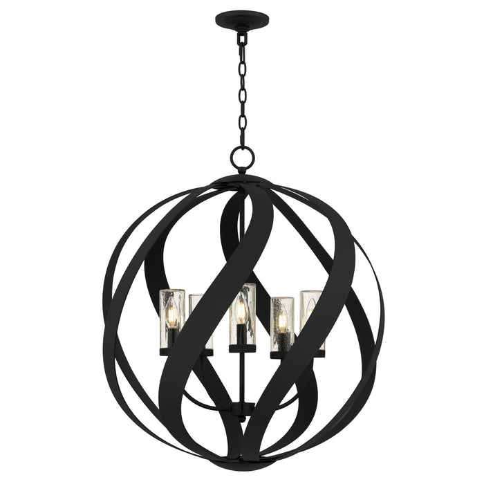Myhouse Lighting Quoizel - BMS2826EK - Five Light Pendant - Blacksmith - Earth Black