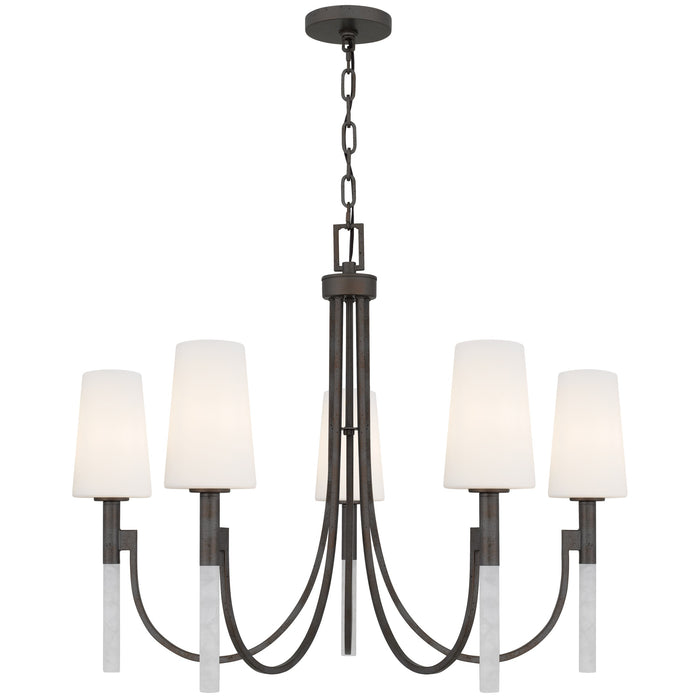 Myhouse Lighting Quoizel - ELOU5032IN - Five Light Chandelier - Eloura - Iron Gate
