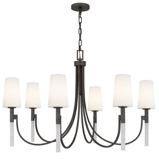Myhouse Lighting Quoizel - ELOU5040IN - Six Light Chandelier - Eloura - Iron Gate