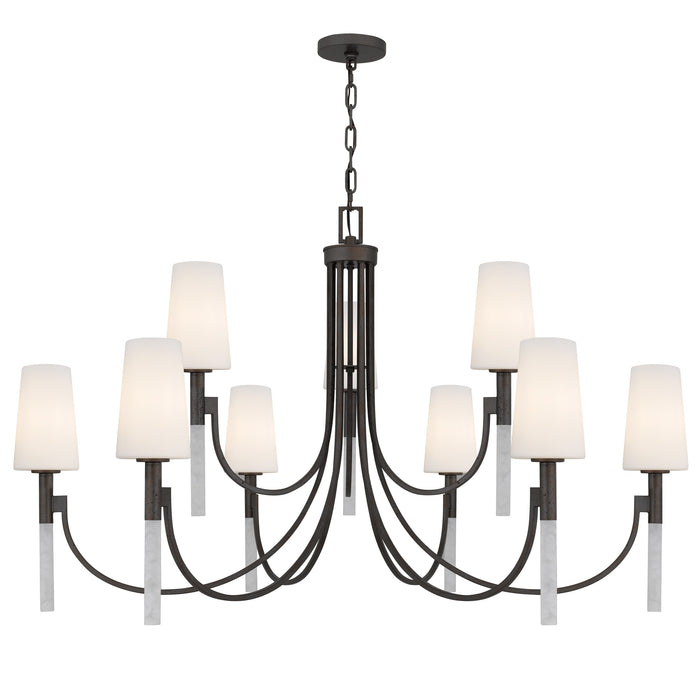 Myhouse Lighting Quoizel - ELOU5048IN - Nine Light Chandelier - Eloura - Iron Gate