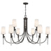 Myhouse Lighting Quoizel - ELOU5048IN - Nine Light Chandelier - Eloura - Iron Gate