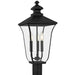 Myhouse Lighting Quoizel - FARL9010MBK - Three Light Outdoor Post Lantern - Farley - Matte Black