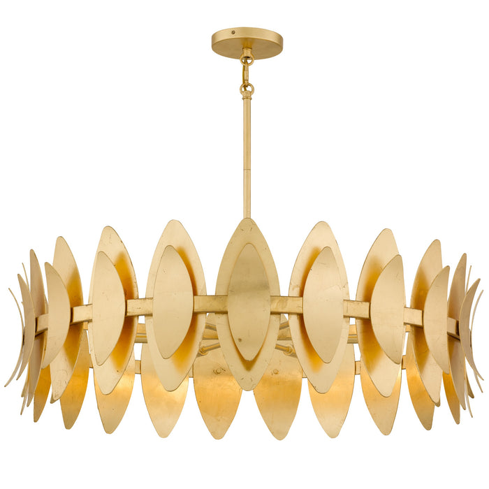 Myhouse Lighting Quoizel - HAY2837GFL - Six Light Pendant - Hayley - Gold Leaf