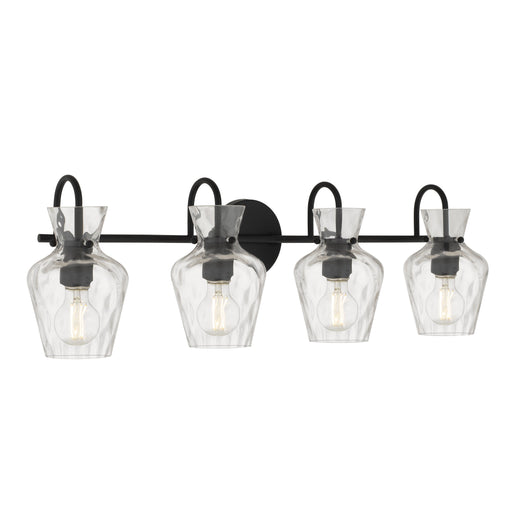 Myhouse Lighting Quoizel - HLL8630MBK - Four Light Vanity - Hollis - Matte Black