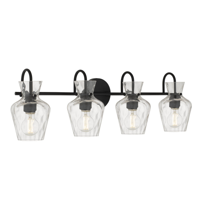 Myhouse Lighting Quoizel - HLL8630MBK - Four Light Vanity - Hollis - Matte Black
