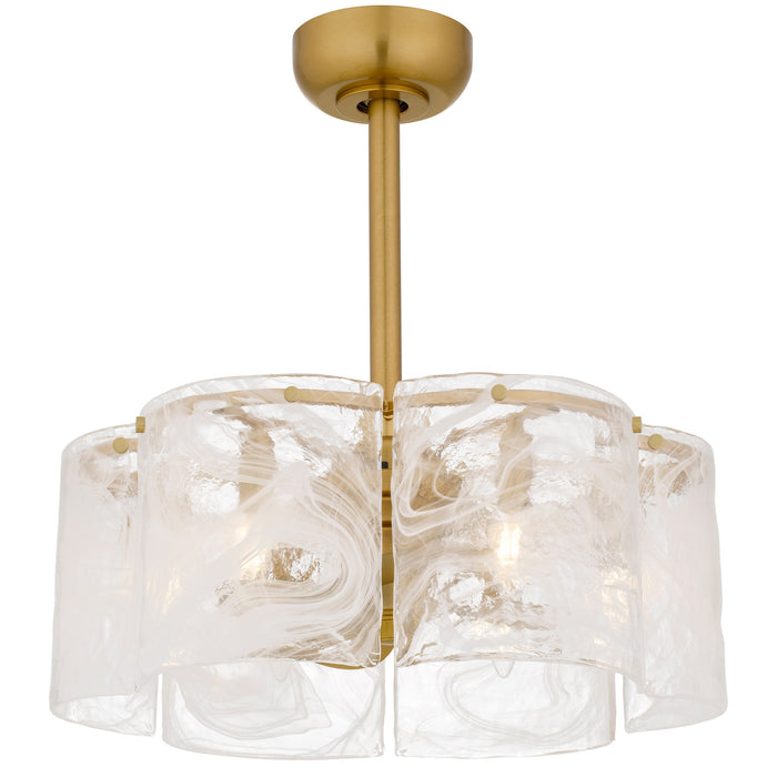 Myhouse Lighting Quoizel - MAI3122BRG - Six Light Ceiling Fan Light - Maisie - Brushed Gold