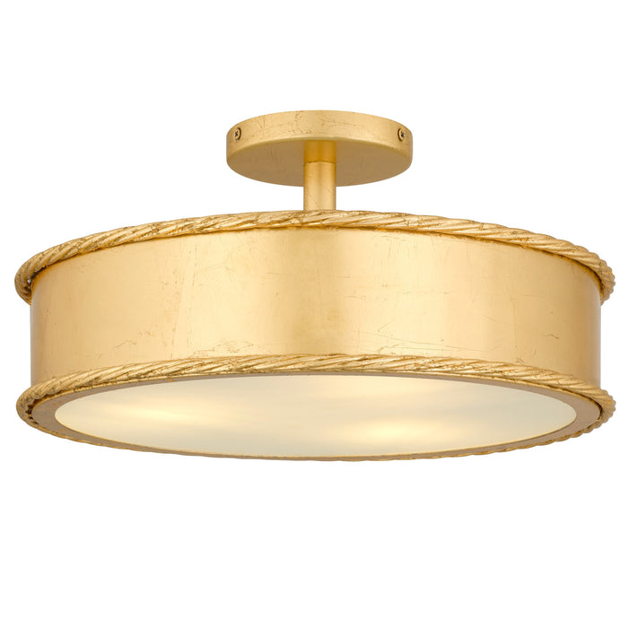 Myhouse Lighting Quoizel - MARA1616GFL - Three Light Semi-Flush Mount - Mara - Gold Leaf
