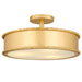 Myhouse Lighting Quoizel - MARA1616GFL - Three Light Semi-Flush Mount - Mara - Gold Leaf