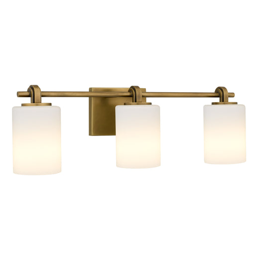 Myhouse Lighting Quoizel - MORR8624WS - Three Light Vanity - Morris - Weathered Brass