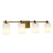 Myhouse Lighting Quoizel - MORR8632WS - Four Light Vanity - Morris - Weathered Brass