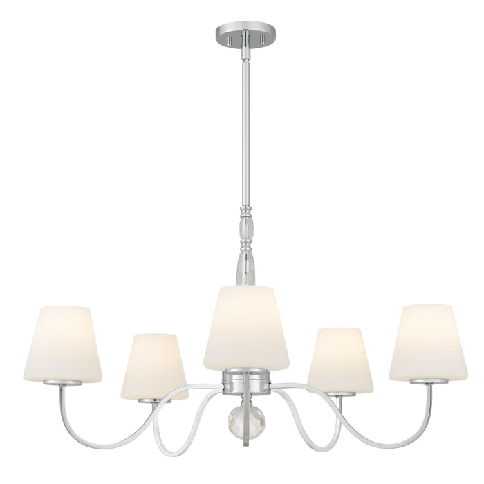 Myhouse Lighting Quoizel - STON5035C - Five Light Chandelier - Stone - Polished Chrome