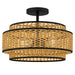 Myhouse Lighting Quoizel - TET1716MBK - Three Light Semi-Flush Mount - Teton - Matte Black