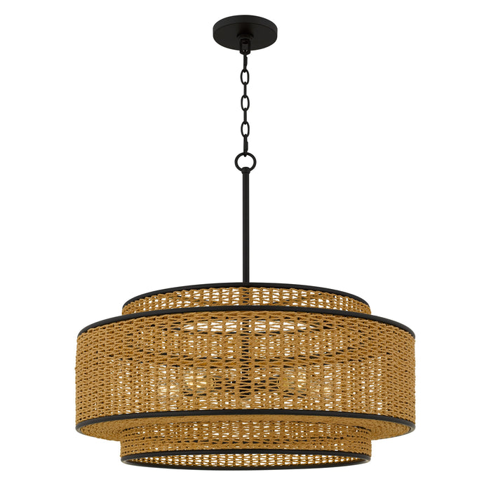 Myhouse Lighting Quoizel - TET2830MBK - Five Light Pendant - Teton - Matte Black