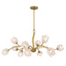 Myhouse Lighting Quoizel - WALK5040PVB - 12 Light Chandelier - Walker - Vintage Brass