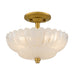 Myhouse Lighting Quoizel - WHP1712BRG - Three Light Semi-Flush Mount - Whitecap - Brushed Gold