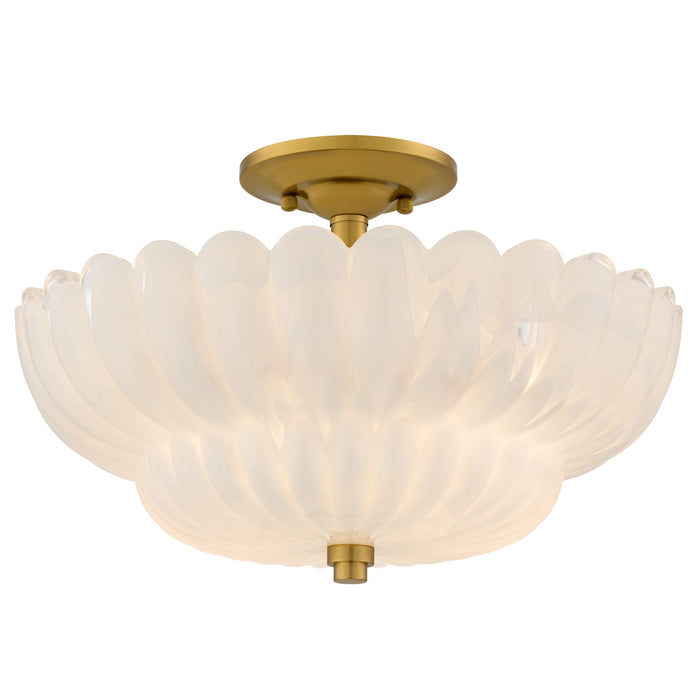 Myhouse Lighting Quoizel - WHP1716BRG - Four Light Semi-Flush Mount - Whitecap - Brushed Gold