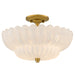 Myhouse Lighting Quoizel - WHP1716BRG - Four Light Semi-Flush Mount - Whitecap - Brushed Gold