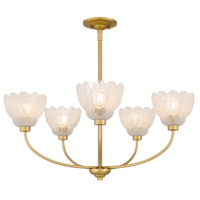 Myhouse Lighting Quoizel - WHP5028BRG - Five Light Chandelier - Whitecap - Brushed Gold