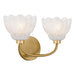 Myhouse Lighting Quoizel - WHP8615BRG - Two Light Vanity - Whitecap - Brushed Gold