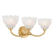 Myhouse Lighting Quoizel - WHP8623BRG - Three Light Vanity - Whitecap - Brushed Gold