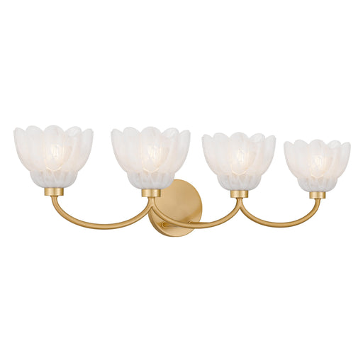 Myhouse Lighting Quoizel - WHP8631BRG - Four Light Vanity - Whitecap - Brushed Gold
