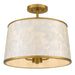 Myhouse Lighting Quoizel - WIND1716BRG - Three Light Semi-Flush Mount - Windley - Brushed Gold