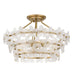 Myhouse Lighting Quoizel - WRIG1720BRG - Four Light Semi-Flush Mount - Wright - Brushed Gold