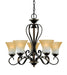 Myhouse Lighting Quoizel - DH5005PN - Five Light Chandelier - Duchess - Palladian Bronze