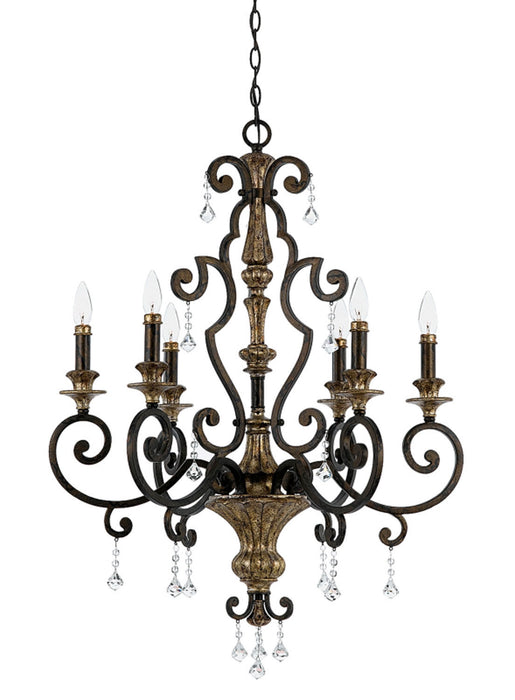 Myhouse Lighting Quoizel - MQ5006HL - Six Light Chandelier - Marquette - Heirloom