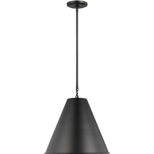 Myhouse Lighting Visual Comfort Studio - 6585101-112 - One Light Pendant - Gordon - Midnight Black