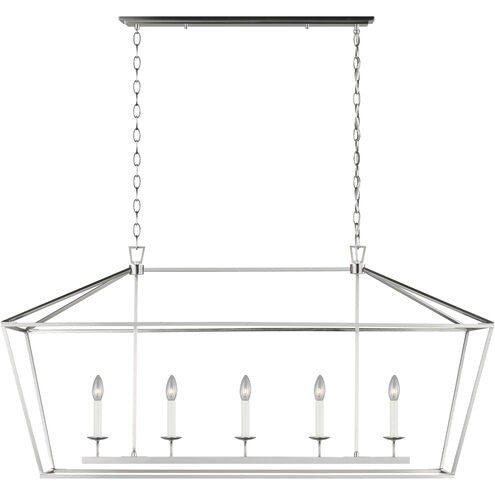 Myhouse Lighting Visual Comfort Studio - 6692605-962 - Five Light Linear Chandelier - Dianna - Brushed Nickel