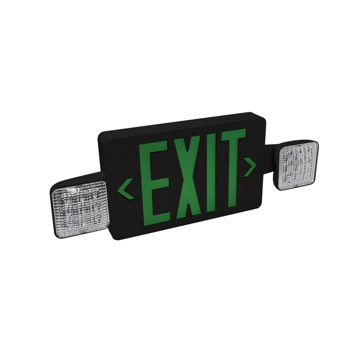Myhouse Lighting Nora Lighting - NEX-712-LED/GB - LED Exit and Emergency Combination with Adjustable Heads - Black