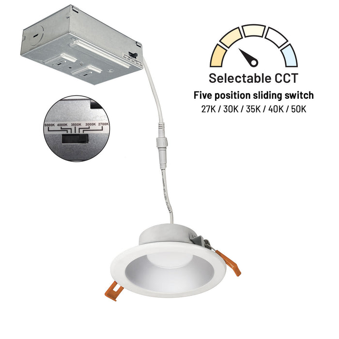Myhouse Lighting Nora Lighting - NLTH-41TW-HZMPW - LED Downlight - LED Theia - Haze / Matte Powder White