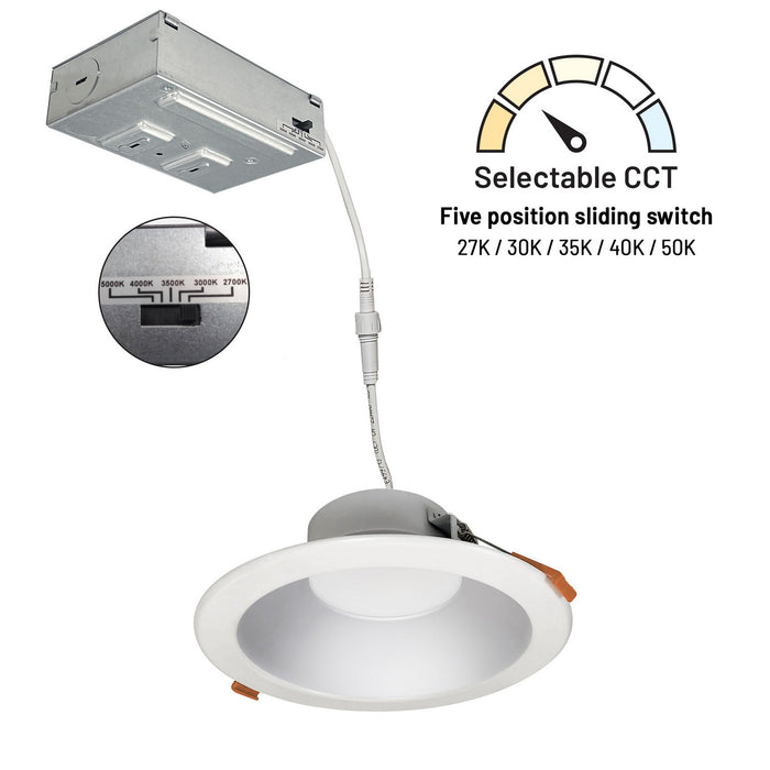 Myhouse Lighting Nora Lighting - NLTH-61TW-HZMPW - LED Downlight - LED Theia - Haze / Matte Powder White