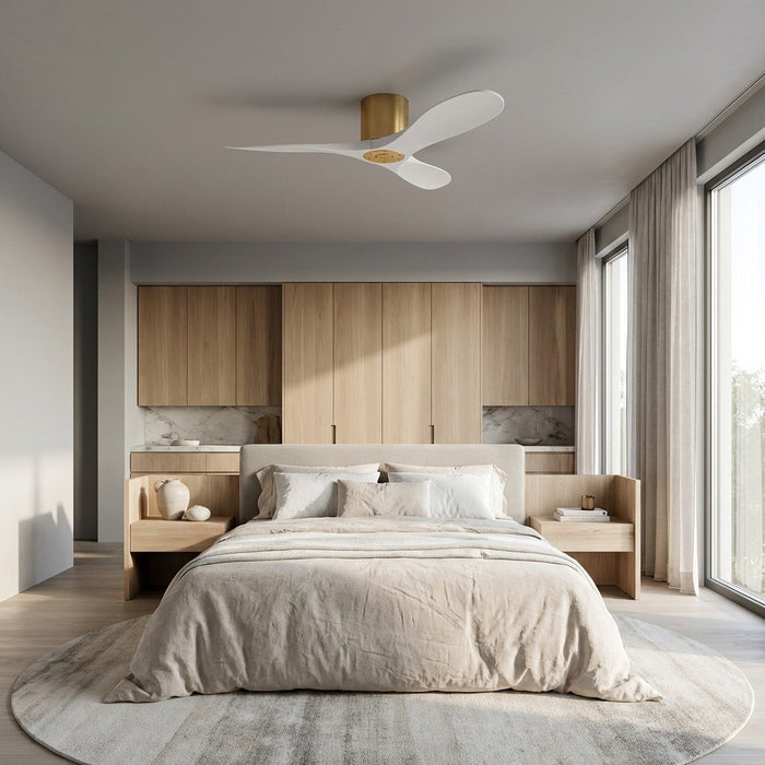 Myhouse Lighting Visual Comfort Fan - 3MAVHSM44BBSRZW - 44" Ceiling Fan - Maverick - Burnished Brass
