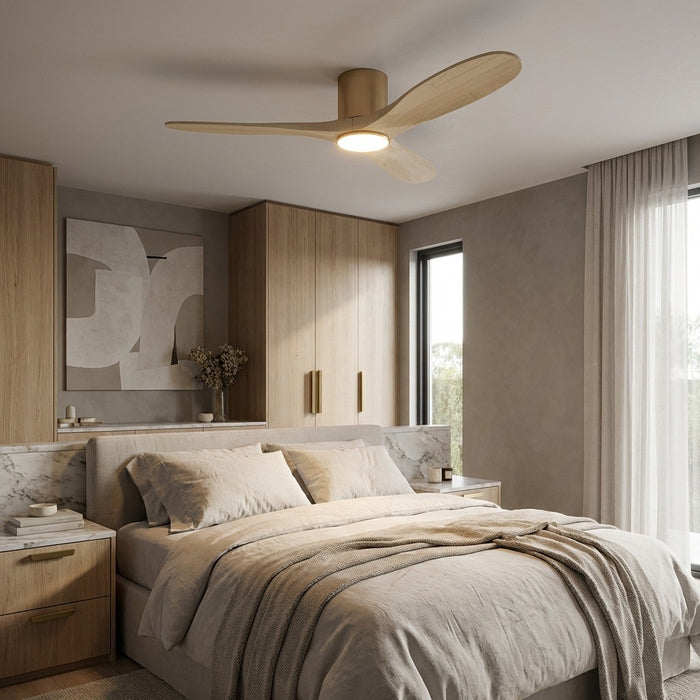 Myhouse Lighting Visual Comfort Fan - 3MAVHSM52BBSWWOD - 52" Ceiling Fan - Maverick - Burnished Brass