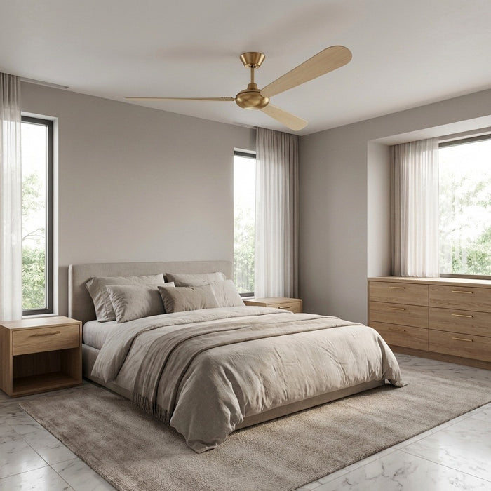 Myhouse Lighting Visual Comfort Fan - 3PODSM64BBSWWO - 64" Ceiling Fan - Pod - Burnished Brass