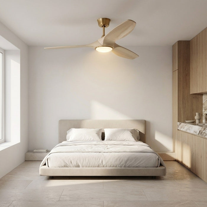 Myhouse Lighting Visual Comfort Fan - 3SLNSM52BBSWWOD - 52" Ceiling Fan - Selen - Burnished Brass