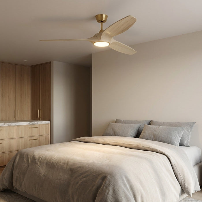 Myhouse Lighting Visual Comfort Fan - 3SLNSM60BBSWWOD - 60" Ceiling Fan - Selen - Burnished Brass