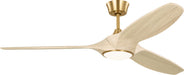 Myhouse Lighting Visual Comfort Fan - 3SLNSM60BBSWWOD - 60" Ceiling Fan - Selen - Burnished Brass