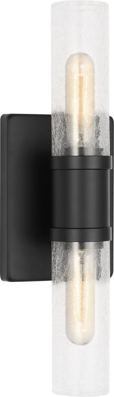 Myhouse Lighting Visual Comfort Studio - 4465002CC-112 - Two Light Vanity - Keaton - Midnight Black/Midnight Black