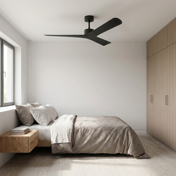 Myhouse Lighting Visual Comfort Fan - 3TPKSM57MBK - 57" Ceiling Fan - Tri Plank - Midnight Black