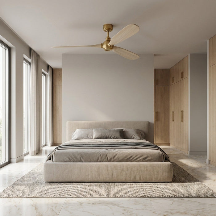 Myhouse Lighting Visual Comfort Fan - 3VALSM60BBSWWO - 60" Ceiling Fan - Valiant - Burnished Brass