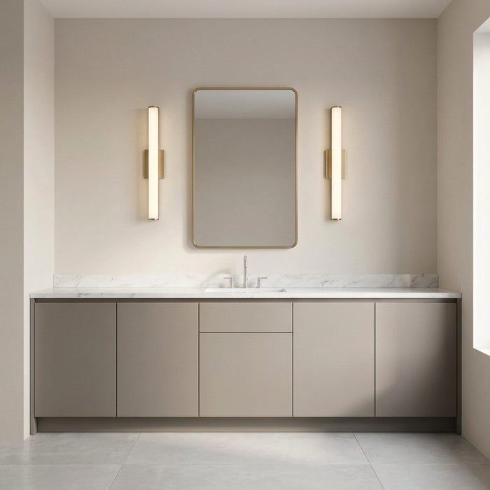 Myhouse Lighting Generation Lighting - GLV1531SB-L - LED Vanity - Cavitt - Satin Brass