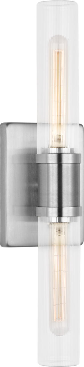 Myhouse Lighting Visual Comfort Studio - 4565002CF-962 - Two Light Vanity - Keaton - Brushed Nickel/Brushed Nickel